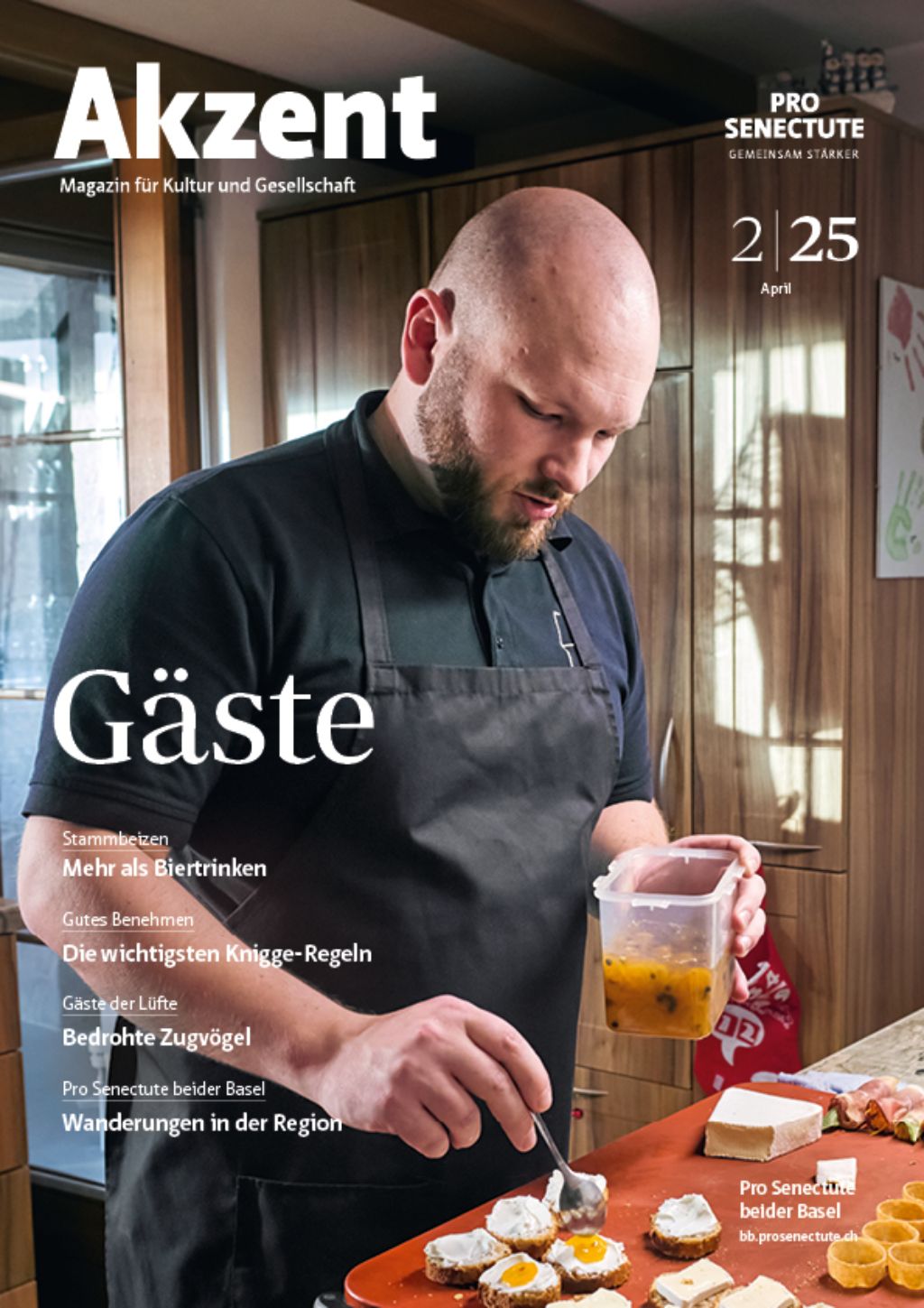 Titelblatt Akzent Magazin Nr. 2 2025 April «Gäste»